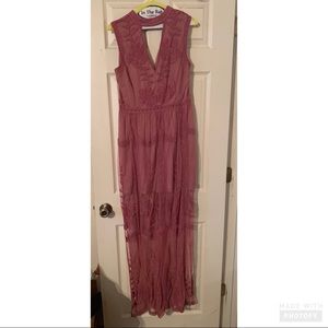 She + Sky mauve long dress